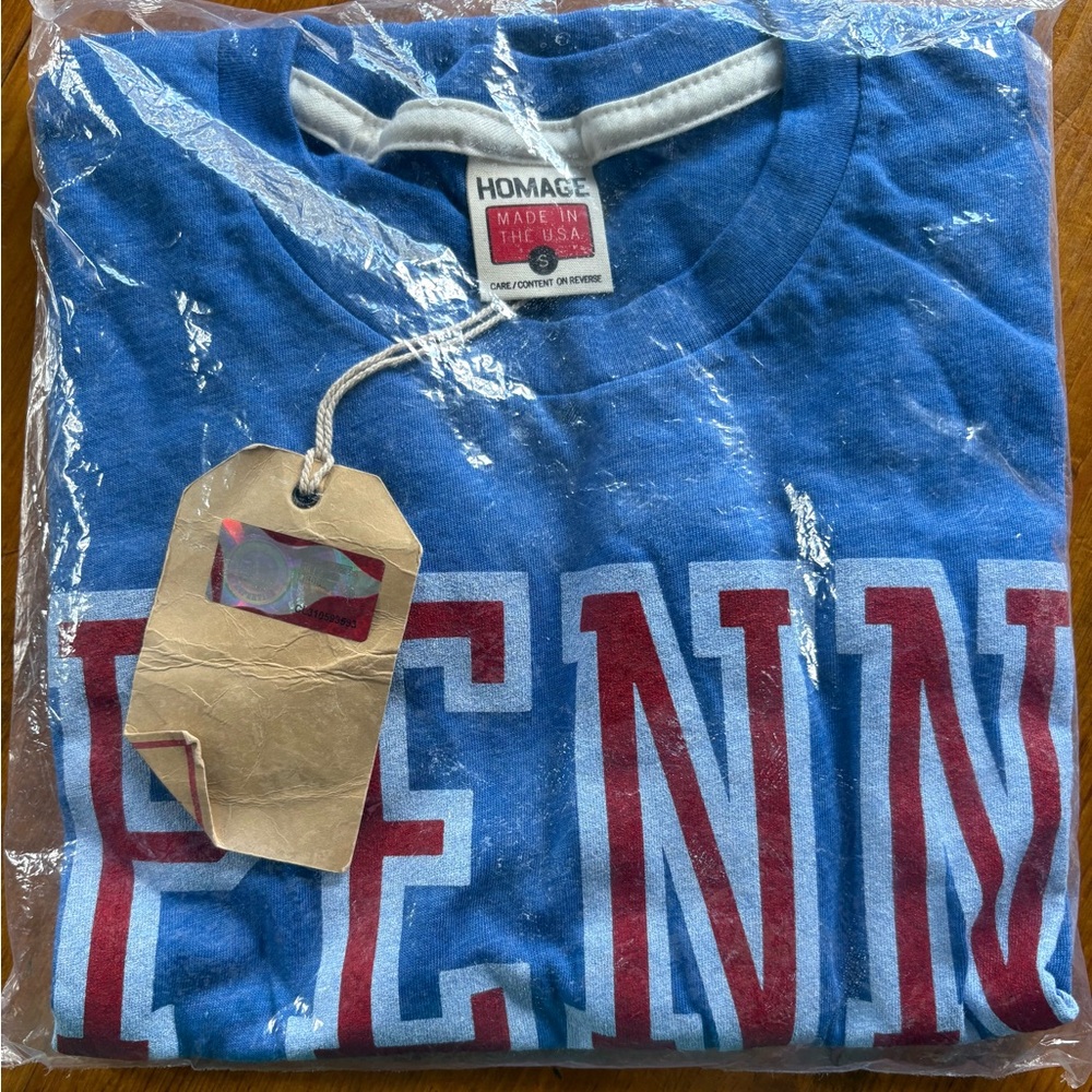 NEW Homage Blue UPenn Graphic T-Shirt